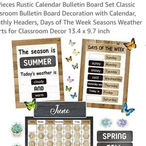 Mini calendar bulletin board set ..bought wrong size..never used